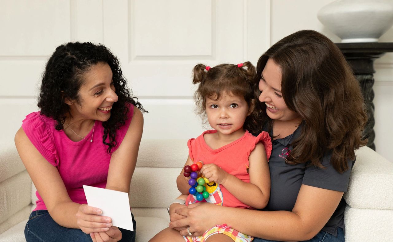 Amarilys Morales with AMA Behavioral Therapy in Brandon, Florida meeting with a family.